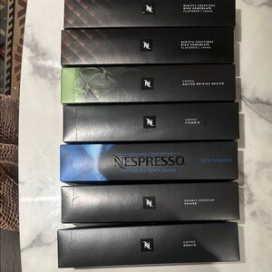 Nespresso Capsule Box Set with Black and Blue Designs